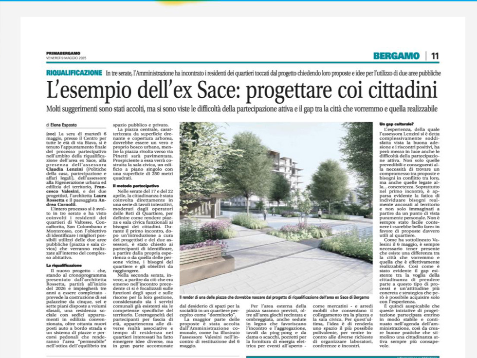 L'esempio dell'ex Sace a Bergamo: progettare coi cittadini