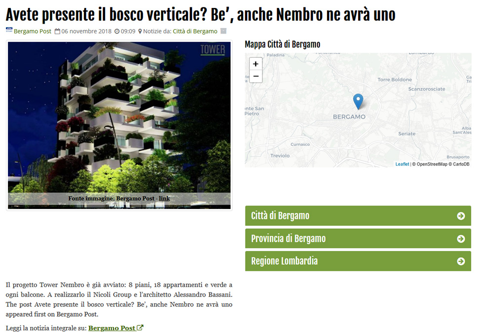 Tower Nembro su Geos News